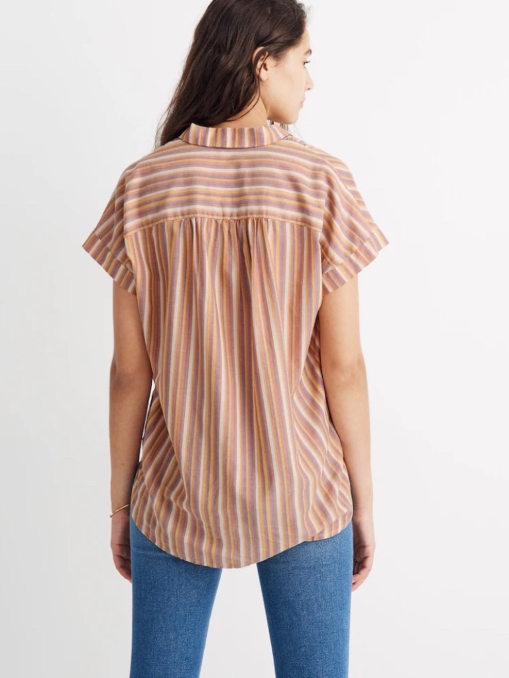 Madewell Central Shirt in Rainbow Stripe - Picture 2 of 6